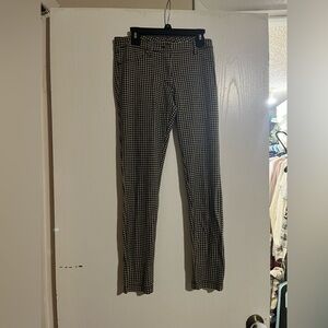 J. McLaughlin Black and Cream Houndstooth Pants